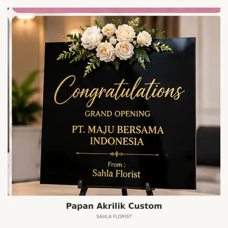 Papan Bunga Akrilik Kemayoran